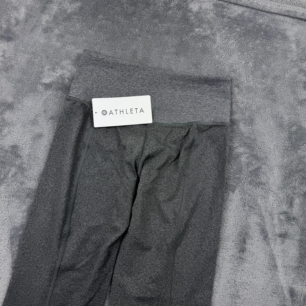 Athleta Barre Kickflare Pants Womens XS Gray PowerVita High Rise Ribbed Yoga Gym